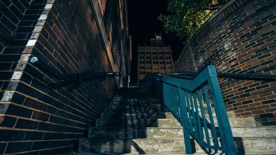 Asheville: Terrors, Boos and Booze Haunted Pub Crawl - Storm Rhum Bar and Asheville after dark