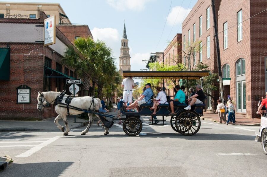 Charleston: Haunted Horse-Drawn Carriage Evening Tour - Charleston City Market and the first ghost stories