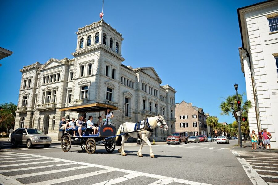 Charleston: Haunted Horse-Drawn Carriage Evening Tour - Four Corners of Law and Charleston’s civic past