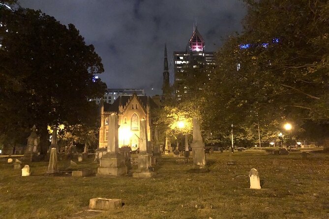 Charlotte Haunted Booze and Boos Ghost Walking Tour - Old Settlers Cemetery: the quietest and most atmospheric stop