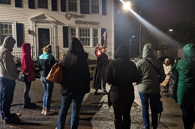 Ghosts of Christmas Past Downtown Stroll - Krampus Beside the Mystic River Bascule Bridge