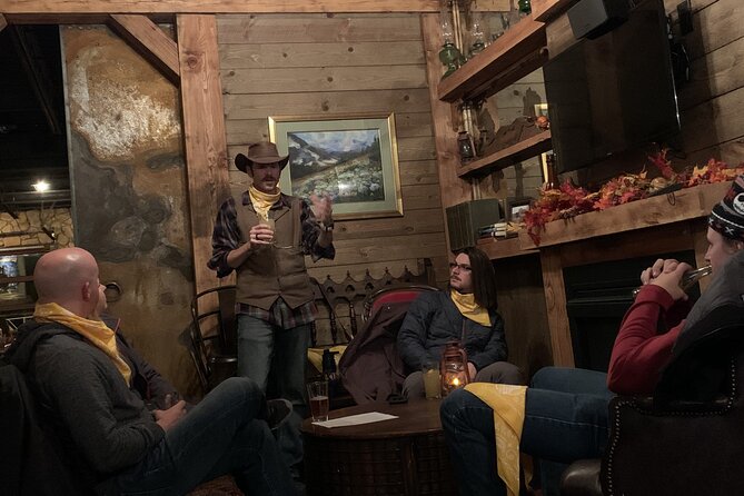 Golden Ghosts & Spirits Haunted Pub Crawl - Goosetown Station sets the mood