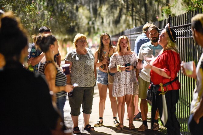 Haunted Savannah Booze and Boos Ghost Walking Tour - River Street starts the evening beside the harbor