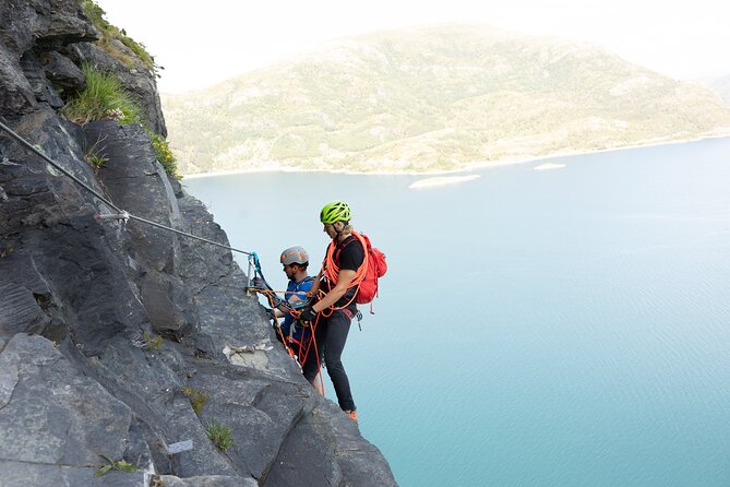 Hornelen Via Ferrata Wall of Witches Climbing Adventure - A shoreline hike before the real height begins