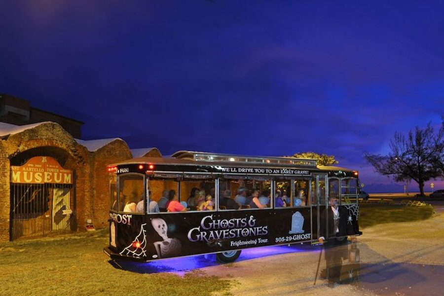 Key West: Ghosts & Gravestones Guided Trolley Tour - Key West after dark, with a gravedigger at the wheel