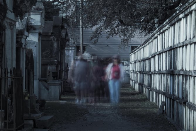 New Orleans Cemetery Bus Tour with Exclusive Cemetery Access - Inside Odd Fellows Rest after dark