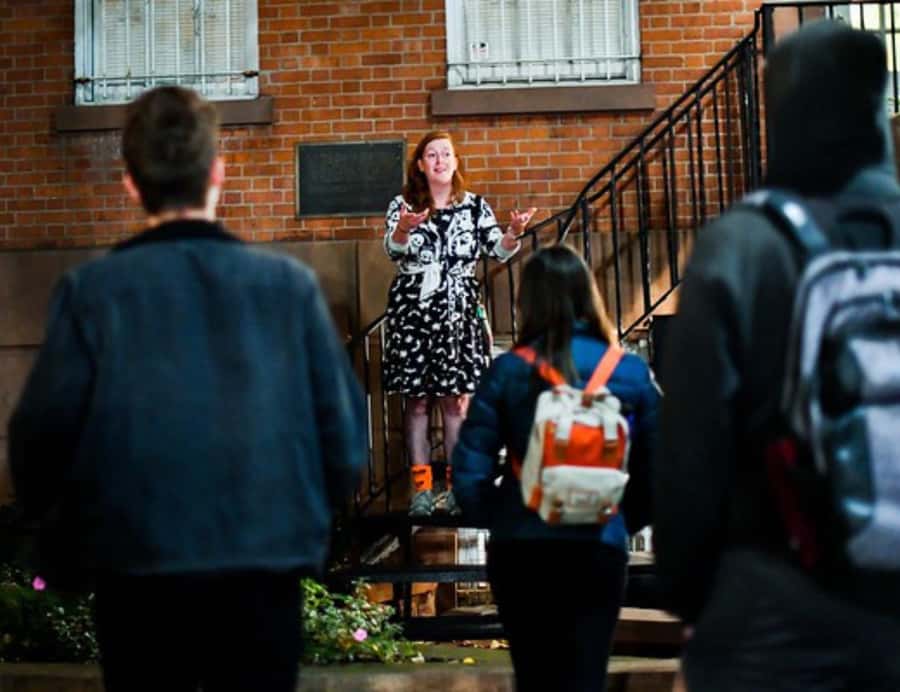Pittsburgh: Sinister Shadows of Steel City Ghost Tour - Using an EMF detector on the walk