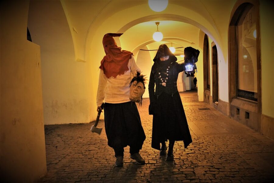 Prague: Ghosts, Legends, Medieval Underground & Dungeon Tour - From Pivnice U Kata to Kafka Square