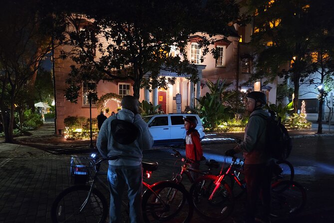 Savannah Haunted Night Bike Tour - Colonial Park Cemetery after dark