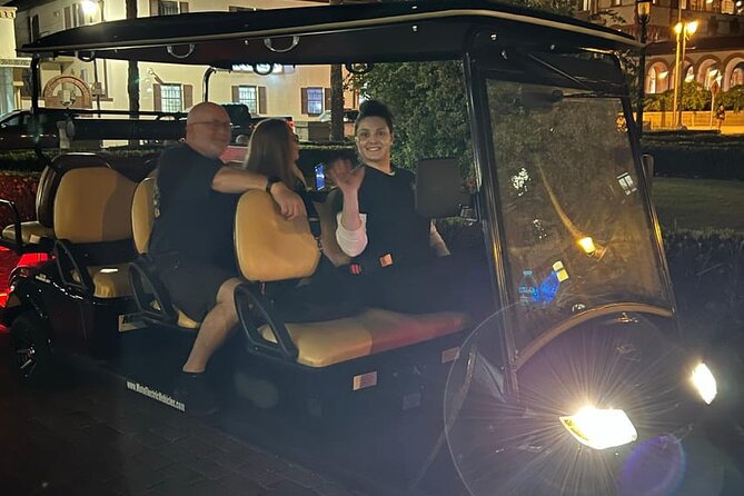 St. Augustine Haunted Ghost Tour by Electric Cart Shadow Ride - South end streets and pirate attacks