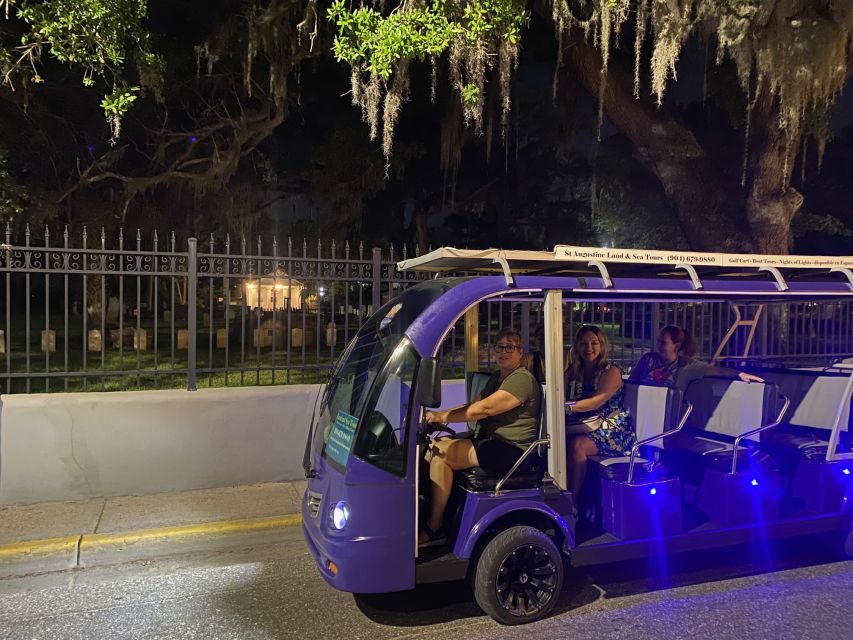 St Augustine: Riding with the Ghosts Golf Cart Tour - Meeting at Constitution Plaza