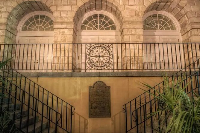 The Death and Depravity Ghost Tour in Charleston - The Old Exchange and Provost Dungeon from the street