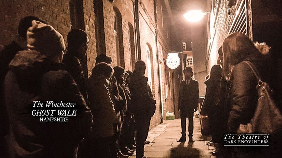 The Winchester Ghost Walk - Winchester after dark, with 1813 as the backdrop
