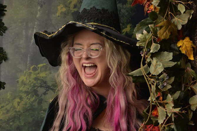 Witch Costume Photo Shoot - Olde Salem Village theatrical set - Why this Salem photo shoot is more than a costume rental